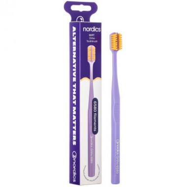 Зубная щетка Nordics 6580 Ortho Soft Purple/Orange Ортодонтическая (3800501908020)