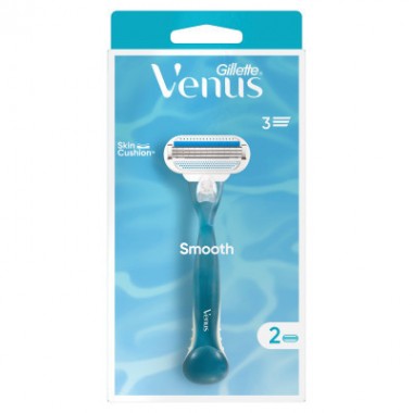 Бритва Gillette Venus Smooth с 2 сменными картриджами (3014260262693)