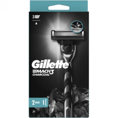 Бритва Gillette Mach3 Charcoal Древесный уголь С 2 сменными картриджами (8700216074308) Бритва Gillette Mach3 Charcoal Древесный уголь С 2 сменными картриджами (8700216074308)