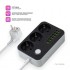 Сетевой фильтр питания ColorWay CW-CHЕ36B, 3 розетки/6USB Black 1.8M (CW-CHE36B)