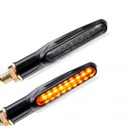 Указатели поворота динамические LED для мотоцикла, поворотники, пара, желтые