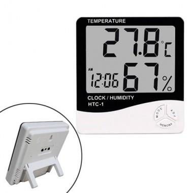 Термометр гигрометр цифровой -10~50C ЖК 3.8&quot. термогигрометр HTC-1