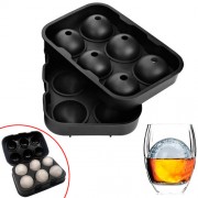 Форма силиконовая для льда Шарики, 6 ячеек 4.5см двойная Ice Ball для виски