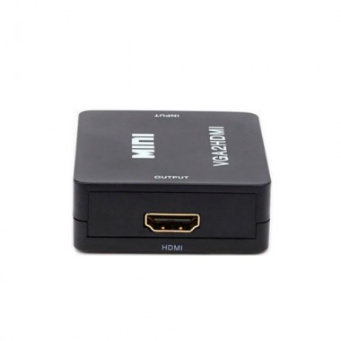 Конвертер VGA - HDMI, видео, аудио, 1080p, черный
