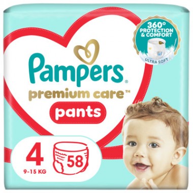 Подгузники Pampers Premium Care Pants Maxi Размер 4 (9-15 кг), 58 шт (8001090759993) Подгузники Pampers Premium Care Pants Maxi Размер 4 (9-15 кг), 58 шт (8001090759993)