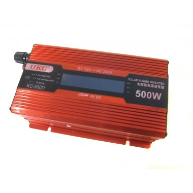 Перетворювач авто інвертор UKC 12V-220V 500W LCD KC-500D
