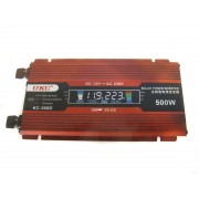 Перетворювач авто інвертор UKC 12V-220V 500W LCD KC-500D