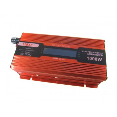 Перетворювач авто інвертор UKC 12V-220V 1000W LCD KC-1000D
