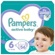 Подгузники Pampers Active Baby Giant Размер 6 (13-18 кг) 56 шт (8001090950130)