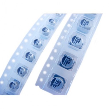 Конденсаторы SMD 130шт алюминиевые 1-220мкФ 10-50В