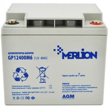 Батарея к ИБП Merlion 12V-40Ah (GP12400M6) Батарея к ИБП Merlion 12V-40Ah (GP12400M6)