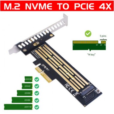 Контроллер Dynamode M.2 SSD NVMe M-Key to PCI-E 3.0 x4/ x8/ x16, full profile br (PCI-Ex4- M.2 M-key)