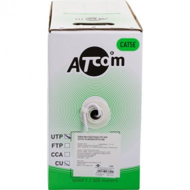 Кабель сетевой Atcom UTP 305м cat.5e Standart CCA (3799)