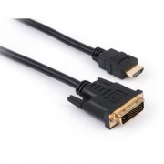 Кабель мультимедийный HDMI M to DVI M 1.8m 24+1pin Vinga (VCPHDMIDVI1.8)