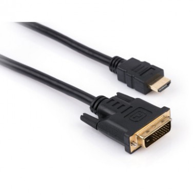 Кабель мультимедийный HDMI M to DVI M 1.8m 24+1pin Vinga (VCPHDMIDVI1.8)