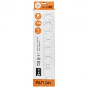 Сетевой фильтр питания Patron 1 m3*1mm2 (SP-1063U) 6 розеток BLACK (EXT-PN-SP-1063U)