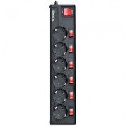 Сетевой фильтр питания REAL-EL RS-6 EXTRA 1.8m, black (EL122300001)