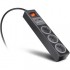 Сетевой удлинитель REAL-EL RS-3 USB CHARGE 1.8m, black (EL122500001)