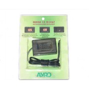 Вольтметр с проводом 12V МИНИ (3 знака)/выкл