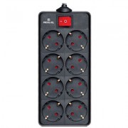 Сетевой фильтр питания REAL-EL REAL-EL RS-8 PROTECT, 1.8m, black (EL122300021)