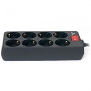 Сетевой фильтр питания REAL-EL REAL-EL RS-8 PROTECT, 1.8m, black (EL122300021)