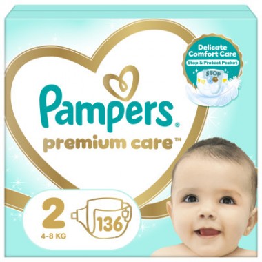 Подгузники Pampers Premium Care Размер 2 (4-8 кг) 136 шт (8006540855812) Подгузники Pampers Premium Care Размер 2 (4-8 кг) 136 шт (8006540855812)