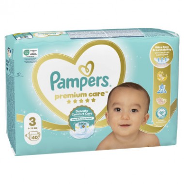 Подгузники Pampers Premium Care Midi Размер 3 (6-10 кг) 40 шт (8001090379337)