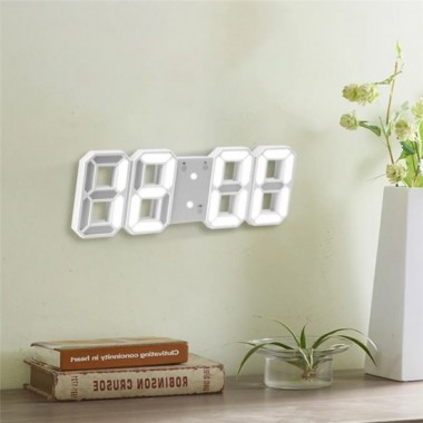 Светодиодные цифровые часы в виде цифр White clock Светодиодные цифровые часы в виде цифр White clock