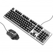 Набір дротова клавіатура та миша Combo HOCO Luminous gaming GM18, чорний
