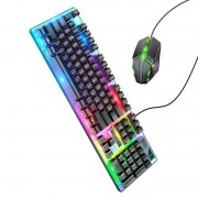 Набір дротова клавіатура та миша Combo HOCO Luminous gaming GM18, чорний