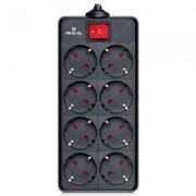 Сетевой фильтр питания REAL-EL REAL-EL RS-8 PROTECT, 3m, black (EL122300022)