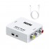 Конвертер HDMI - AV, RCA, видео, аудио, белый