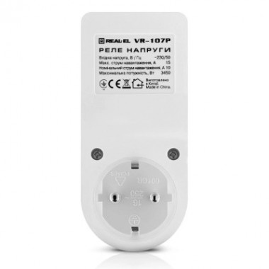 Реле напряжения REAL-EL VR-107P, white (EL122300008)