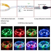 Светодиодная LED лента 5 м с пультом и блоком питания