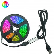 Светодиодная LED лента 5 м с пультом и блоком питания