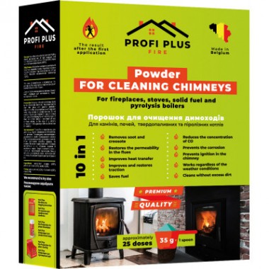 Средство для чистки каминов Profi Plus Порошок для очистки дымоходов 900 г (5414528003903) Средство для чистки каминов Profi Plus Порошок для очистки дымоходов 900 г (5414528003903)