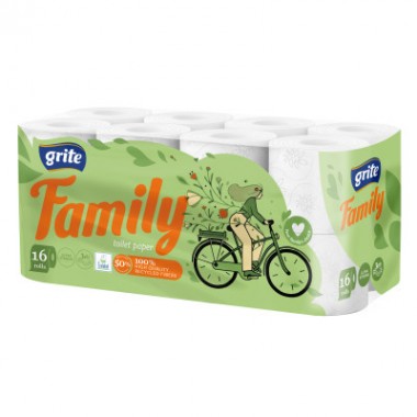 Туалетная бумага Grite Family 3 слоя 16 рулонов (4770023141115) Туалетная бумага Grite Family 3 слоя 16 рулонов (4770023141115)