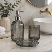 Набор для ванной комнаты Glass из 3-х предметов стекло