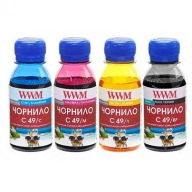 Чорнило WWM CANON GI-490 100 г*4 (BP/C/M/Y) (C49SET4-2)