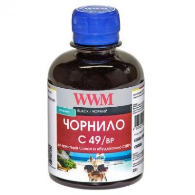 Чорнило WWM CANON GI-490 200 г Black Pigmented (C49/BP)