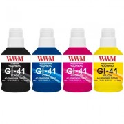 Чорнило WWM Canon GI-41 для G2420/3420, 4 × 190 г, BP/C/M/Y SET, пігментне/на водній основі (G41SET4)
