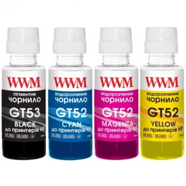 Чернила WWM HP GT52/53, 4х100г (B/C/M/Y) для Ink Tank 115/315/319 (GT53SET) Чернила WWM HP GT52/53, 4х100г (B/C/M/Y) для Ink Tank 115/315/319 (GT53SET)