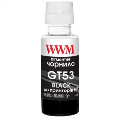 Чернила WWM HP GT53 100г Black Pigment, для Ink Tank 115/315/319 (H53BP)