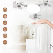 Светодиодная потолочная люстра-вентилятор AY1055 / LED лампа с вентилятором в патрон / Потолочный светильник-вентилятор 50W