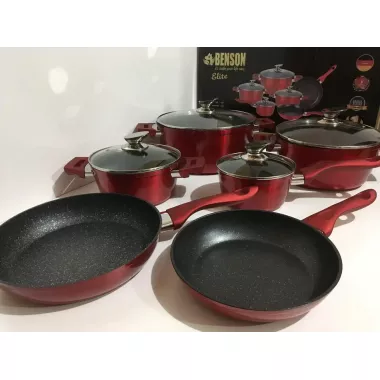 Набор кастрюль BN-335 1,8л 2.8л 5,1л 6.5л и 2 сковороды 24см 28см Набор кастрюль BN-335 1,8л 2.8л 5,1л 6.5л и 2 сковороды 24см 28см