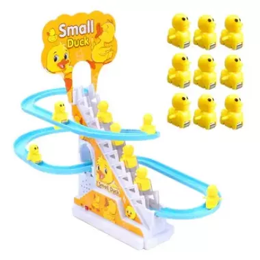 Игровой центр горка-трек с подъемником Small-Duck интерактивная игрушка скользящие утки с музыкой