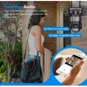 Уличная поворотная 4G IP камера видеонаблюдения EVKVO SC28 V380 Pro | 3 Линзы | 16MP