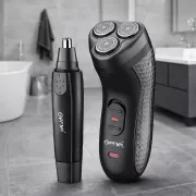 Электробритва GM-7113 2 в 1 / Мужской триимер для бороды, носа и ушей