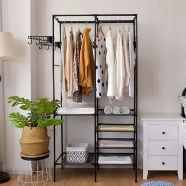 Универсальный шкаф вешалка стойка для одежды double pole Универсальный шкаф вешалка стойка для одежды double pole