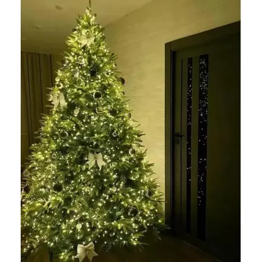 Гирлянда нить на катушке, от сети, 50м, 240LED, теплый белый/ Светодиодная LED гирлянда на елку